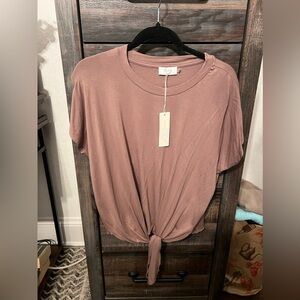 Blue Ivy Mocha T-Shirt With Tie